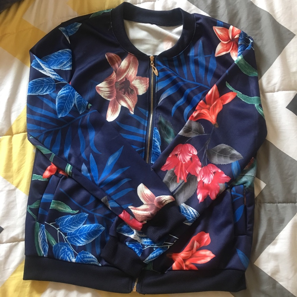 Blue long sleeve jacket